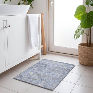 Piper Looms Chantille Geometric ACN1855 Blue Machine Washable Area Rug Scatter Lifestyle Image Feature