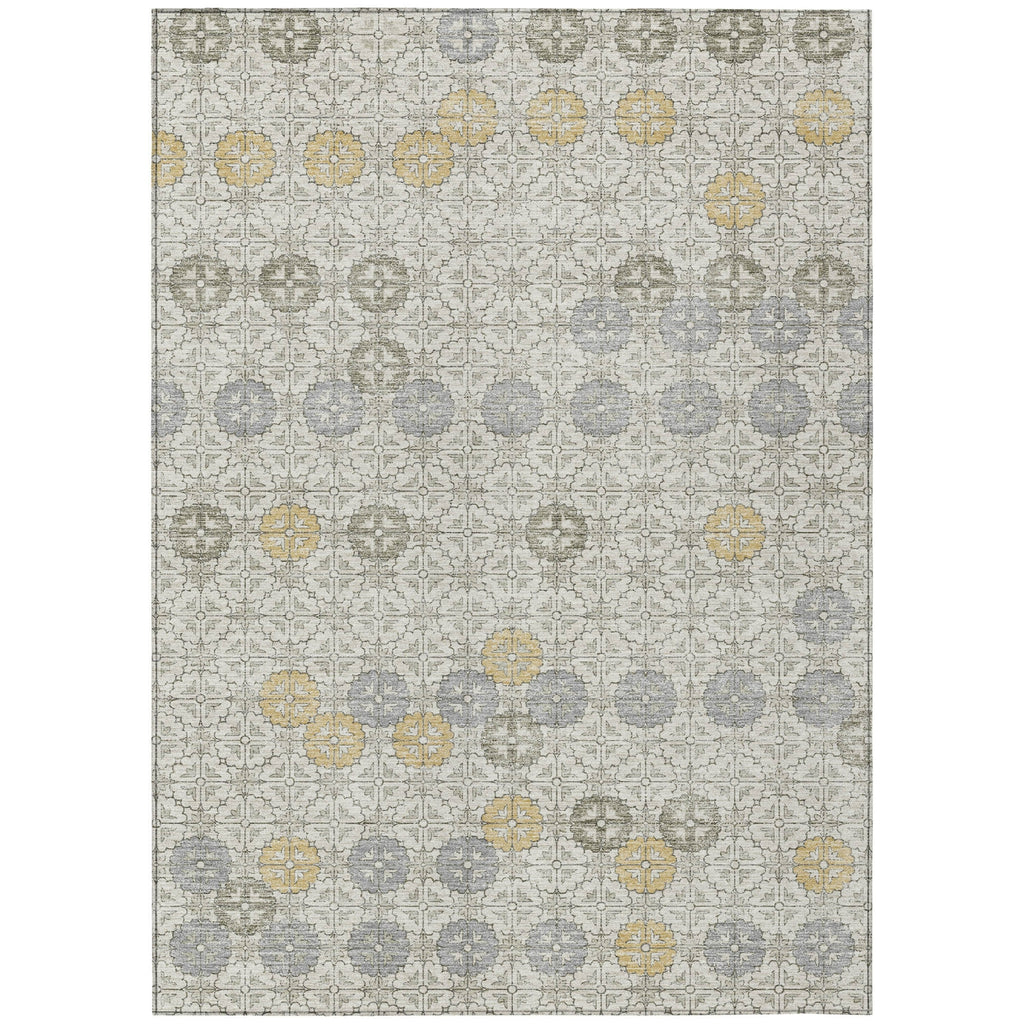 Piper Looms Chantille Geometric ACN1855 Ivory Machine Washable Area Rug main image