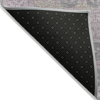 Piper Looms Chantille Geometric ACN1855 Plum Machine Washable Area Rug Backing Image