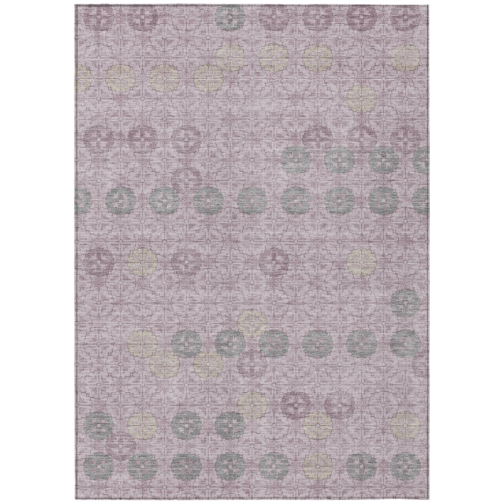 Piper Looms Chantille Geometric ACN1855 Plum Machine Washable Area Rug main image