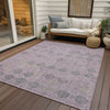 Piper Looms Chantille Geometric ACN1855 Plum Machine Washable Area Rug Outdoor Lifestyle Image Feature