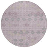 Piper Looms Chantille Geometric ACN1855 Plum Machine Washable Area Rug Round Main Image