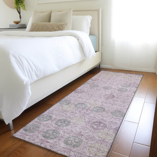 Piper Looms Chantille Geometric ACN1855 Plum Machine Washable Area Rug Runner Lifestyle Image Feature