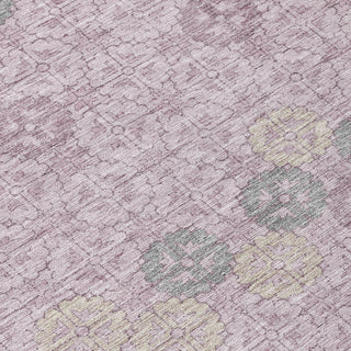 Piper Looms Chantille Geometric ACN1855 Plum Machine Washable Area Rug Swatch Image