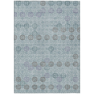 Piper Looms Chantille Geometric ACN1855 Teal Machine Washable Area Rug main image