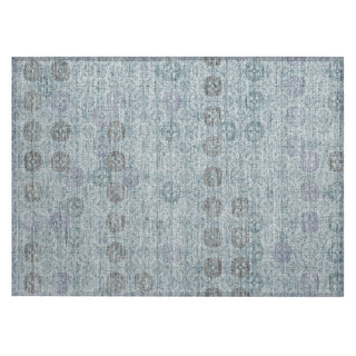 Piper Looms Chantille Geometric ACN1855 Teal Machine Washable Area Rug Scatter Main Image