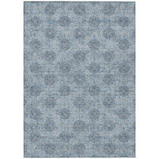 Piper Looms Chantille Damask ACN1856 Blue Machine Washable Area Rug main image