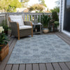 Piper Looms Chantille Damask ACN1856 Blue Machine Washable Area Rug Outdoor Lifestyle Image Feature
