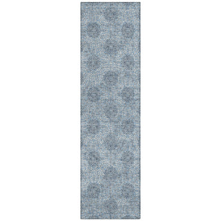 Piper Looms Chantille Damask ACN1856 Blue Machine Washable Area Rug Runner Main Image