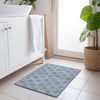 Piper Looms Chantille Damask ACN1856 Blue Machine Washable Area Rug Scatter Lifestyle Image Feature