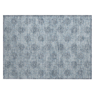 Piper Looms Chantille Damask ACN1856 Blue Machine Washable Area Rug Scatter Main Image
