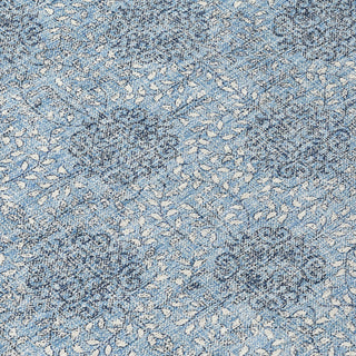 Piper Looms Chantille Damask ACN1856 Blue Machine Washable Area Rug Swatch Image
