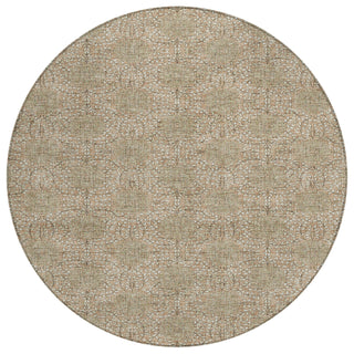 Piper Looms Chantille Damask ACN1856 Copper Machine Washable Area Rug Round Main Image