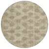 Piper Looms Chantille Damask ACN1856 Gold Machine Washable Area Rug Round Main Image