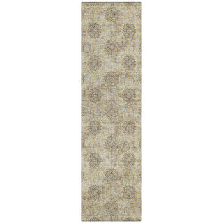 Piper Looms Chantille Damask ACN1856 Gold Machine Washable Area Rug Runner Main Image