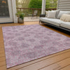 Piper Looms Chantille Damask ACN1856 Pink Machine Washable Area Rug Outdoor Lifestyle Image Feature
