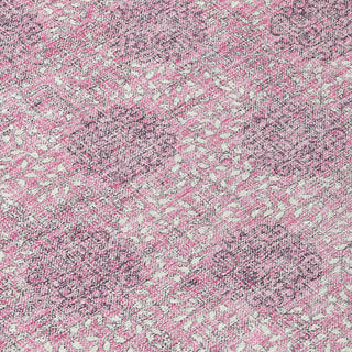 Piper Looms Chantille Damask ACN1856 Pink Machine Washable Area Rug Swatch Image