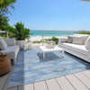 Piper Looms Chantille Aztec ACN1857 Blue Machine Washable Area Rug Outdoor Lifestyle Image Feature