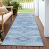 Piper Looms Chantille Aztec ACN1857 Blue Machine Washable Area Rug Runner Outdoor Lifestyle Image Feature