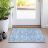 Piper Looms Chantille Aztec ACN1857 Blue Machine Washable Area Rug Scatter Lifestyle Image Feature