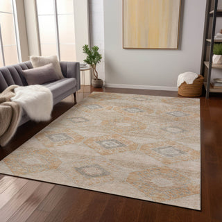 Piper Looms Chantille Aztec ACN1857 Copper Machine Washable Area Rug Lifestyle Image Feature