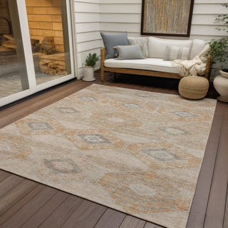 Piper Looms Chantille Aztec ACN1857 Copper Machine Washable Area Rug Outdoor Lifestyle Image Feature