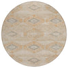 Piper Looms Chantille Aztec ACN1857 Copper Machine Washable Area Rug Round Main Image