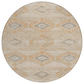 Piper Looms Chantille Aztec ACN1857 Copper Machine Washable Area Rug Round Main Image