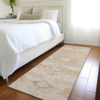 Piper Looms Chantille Aztec ACN1857 Copper Machine Washable Area Rug Runner Lifestyle Image Feature