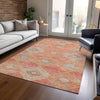 Piper Looms Chantille Aztec ACN1857 Coral Machine Washable Area Rug Lifestyle Image Feature