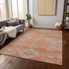 Piper Looms Chantille Aztec ACN1857 Coral Machine Washable Area Rug Lifestyle Image Feature