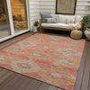 Piper Looms Chantille Aztec ACN1857 Coral Machine Washable Area Rug Outdoor Lifestyle Image Feature