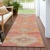 Piper Looms Chantille Aztec ACN1857 Coral Machine Washable Area Rug Runner Outdoor Lifestyle Image Feature