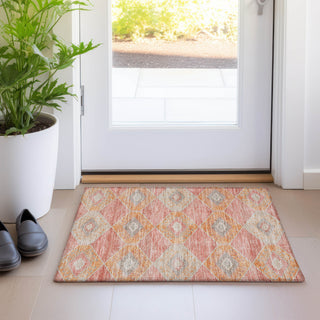 Piper Looms Chantille Aztec ACN1857 Coral Machine Washable Area Rug Scatter Lifestyle Image Feature
