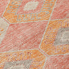 Piper Looms Chantille Aztec ACN1857 Coral Machine Washable Area Rug Swatch Image