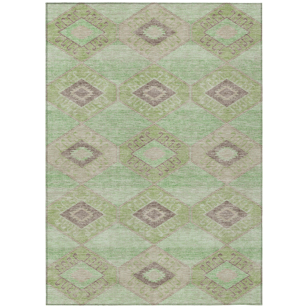 Piper Looms Chantille Aztec ACN1857 Green Machine Washable Area Rug main image