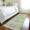 Piper Looms Chantille Aztec ACN1857 Green Machine Washable Area Rug Runner Lifestyle Image Feature