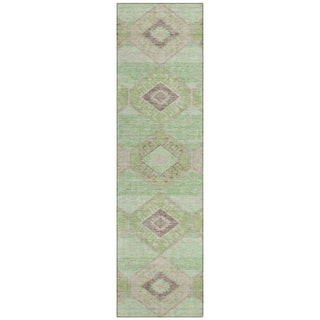 Piper Looms Chantille Aztec ACN1857 Green Machine Washable Area Rug Runner Main Image