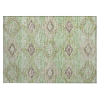 Piper Looms Chantille Aztec ACN1857 Green Machine Washable Area Rug Scatter Main Image
