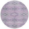 Piper Looms Chantille Aztec ACN1857 Lavender Machine Washable Area Rug Round Main Image