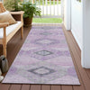 Piper Looms Chantille Aztec ACN1857 Lavender Machine Washable Area Rug Runner Outdoor Lifestyle Image Feature