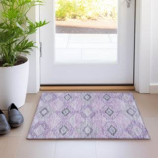 Piper Looms Chantille Aztec ACN1857 Lavender Machine Washable Area Rug Scatter Lifestyle Image Feature
