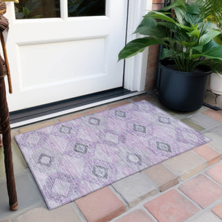 Piper Looms Chantille Aztec ACN1857 Lavender Machine Washable Area Rug Scatter Outdoor Lifestyle Image Feature