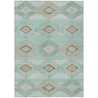 Piper Looms Chantille Aztec ACN1857 Teal Machine Washable Area Rug main image