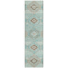 Piper Looms Chantille Aztec ACN1857 Teal Machine Washable Area Rug Runner Main Image