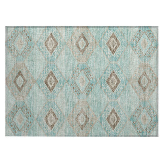 Piper Looms Chantille Aztec ACN1857 Teal Machine Washable Area Rug Scatter Main Image