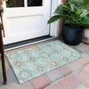 Piper Looms Chantille Aztec ACN1857 Teal Machine Washable Area Rug Scatter Outdoor Lifestyle Image Feature