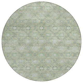 Piper Looms Chantille Lattice ACN1858 Aloe Machine Washable Area Rug Round Main Image