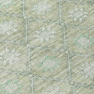 Piper Looms Chantille Lattice ACN1858 Aloe Machine Washable Area Rug Swatch Image