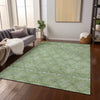 Piper Looms Chantille Lattice ACN1858 Green Machine Washable Area Rug Lifestyle Image Feature
